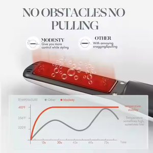 Plancha de Pelo Inalámbrica 2 en 1 con Revestimiento Cerámico, Pantalla LCD, Recargable por USB, Herramienta de Peinado Portátil - Product Image 6
