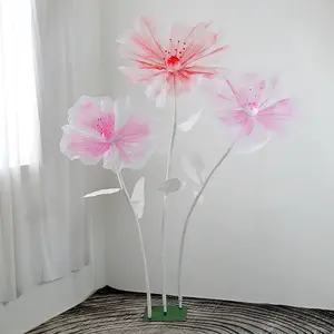 2023 JOY new assembly giant flower artificial poppy multicolor huge flower for wedding stage courtyard hotel gate event decor