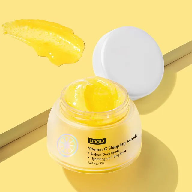 Vegan 50g Yuzu Vitamina C Niacinamida Clareamento Anti Envelhecimento Deixar Em Máscaras De Gel Durante a noite Geléia Creme Máscara Facial Dormir