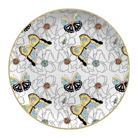 Service de vaisselle en porcelaine osseuse 4 pièces ensemble d'assiettes nouveau papillon vaisselle en céramique assiette de présentation de mariage pour table d'événement restauration