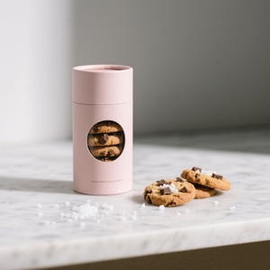 Envase Biodegradable Personalizado con Impresión de Tinta de Soya, Apto para Alimentos, en Forma de Tubo Redondo, para Galletas, Café, Nueces, Dulces - Product Image 2