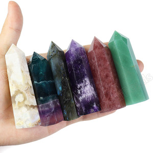7 ~ 8cm bán quý đá thủ công mỹ nghệ đá quý điểm tháp hình dạng đá 6 mặt thủ công tinh thể tự nhiên cho món quà trang trí 7cm 8cm - Product Image 2