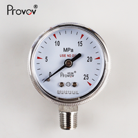 Manomètre de pression d'air et de gaz en acier inoxydable 316L, haute précision, 0,1 1,6 25 40 MPa, raccord mâle NPT 1/4 pouce