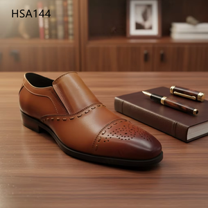 HY, Estilo Moderno, Combinación de Estilo y Practicidad, Zapatos de Vestir para <span class=keywords><strong>Hombre</strong></span> con Punta en Pico, Zapatos Ejecutivos de Moda Negros/Marrones para Cena de Gala HSA144 - Product Image 1