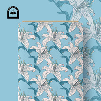 Tissu en coton floral Topoints pour robes, impression numérique, motifs personnalisés AAG