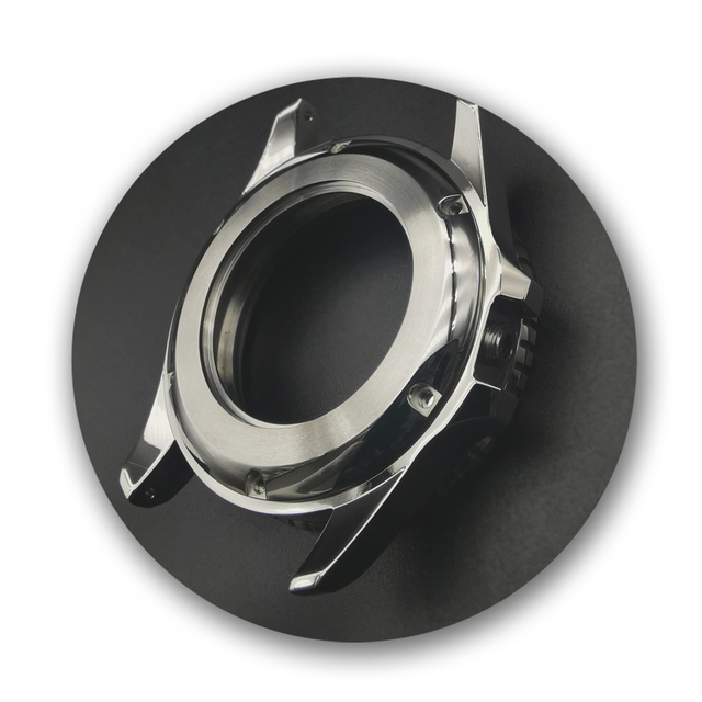 Custom Watch Parts Manufacturers Mirror Polishing Brushing Titanium 316 L Stainless Steel Sapphire Crystal Watch Case