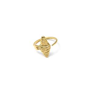 Fashion <b>Ring</b> 316L Stainless Steel PVD Gold Plating Sustainable Resistant Conical Design Statement Jewelry - Product Image 1