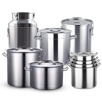 Ensemble de casseroles en acier inoxydable Ollas De Acero, 4 pièces, avec isolation, pour garder les aliments au chaud