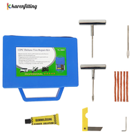 Kit de Reparación de Neumáticos para Auto, Camioneta y Motocicleta, Herramientas para Reparar Pinchazos en Neumáticos sin Cámara, Kit de Emergencia