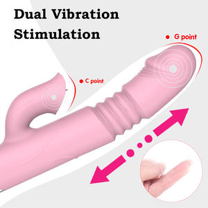 Stimolatore Clitorideo Femminile, Giocattolo Sessuale per Adulti, Vibratore <span class=keywords><strong>Rabbit</strong></span> 2 in 1 con Lingua Vibrante, Ricaricabile USB, 10 Frequenze, 100% Vibratori - Product Image 2