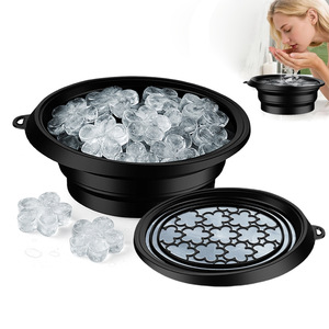 ชามแช่น้ำแข็งซิลิโคนพับได้พร้อมถาดน้ำแข็งในตัว สำหรับการบำบัดด้วยการแช่เย็นเพื่อกระชับผิว ลดอาการบวม และบรรเทาสิว - Product Image 5