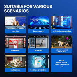 COEUS 45cm WiFi Bluetooth 510 LED Affichage 3000cd Luminosité 2000x510 Résolution Gratuit 3D Vidéo <span class=keywords><strong>Projecteur</strong></span> Hologramme Intérieur/Extérieur - Product Image 5