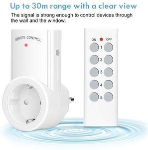 <span class=keywords><strong>Prise</strong></span> de télécommande programmable intelligente de 30m de norme européenne <span class=keywords><strong>Prise</strong></span> de télécommande sans fil RF433 - Product Image 4