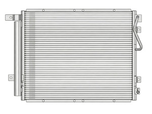 BeGEE OEM 976063E601 976063E600 Nouveau Condenseur de Climatisation de Remplacement pour KIA SORENTO 03-06 Garantie de 12 Mois - Product Image 1