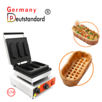 Gaufre électrique commerciale de nourriture de rue 3 pièces faisant la machine à pain