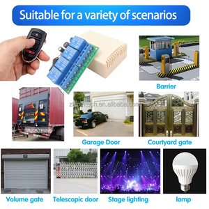 433Mhz DC 6V 12V 24V 4CH RF Relay Receiver Universal Wireless <strong>Remote</strong> <strong>Control</strong> and 4 Button Transmitter for Garage Door Motor Led - Product Image 5