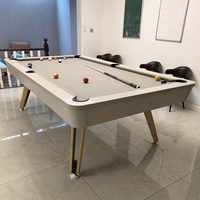 Vente directe d'usine de pieds de table de billard au design moderne de 7/8/9 pieds avec coussin en laine et construction en panneaux de fibres à densité moyenne (MDF)