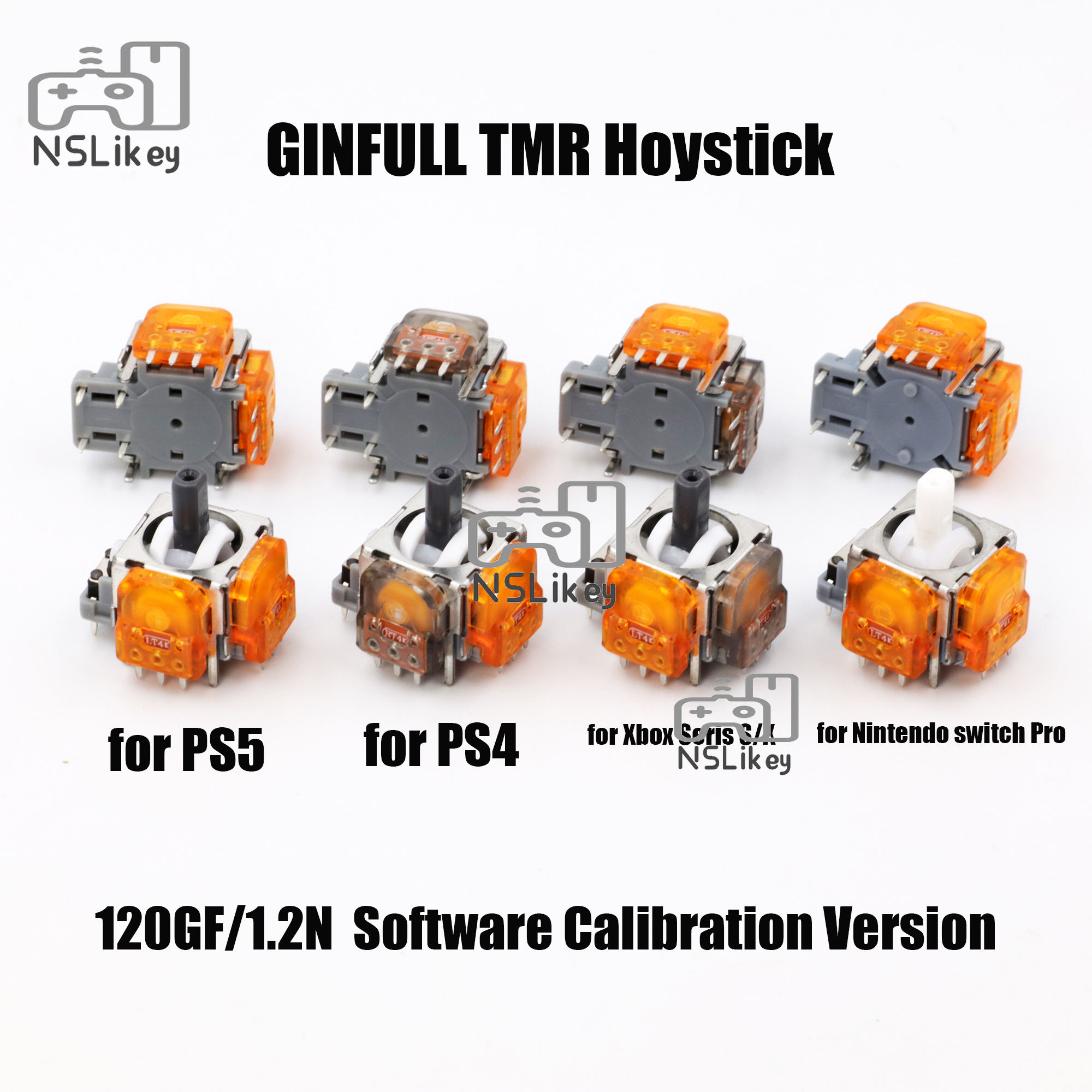 GINFULL TMR 3D Analog Joystick for PS4, PS5 & Xbox - Wired Gamepad