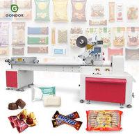 Automatische verpakkingsmachine voor fruit, platbrood, ijs, lepels, stokjes, toast, kussentjes en compressoren voor snacks