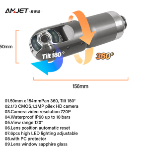 Cámara <span class=keywords><strong>de</strong></span> inspección <span class=keywords><strong>de</strong></span> tubería <span class=keywords><strong>de</strong></span> drenaje <span class=keywords><strong>de</strong></span> aguas residuales con localizador y receptor para detector <span class=keywords><strong>de</strong></span> <span class=keywords><strong>alcantarillado</strong></span>, 13 pulgadas, Monitor <span class=keywords><strong>de</strong></span> autoequilibrio 512HzPipeline - Product Image 3