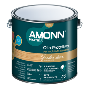 AMONN 'Garden Elisir' 0.75 Lt Huile de protection du bois Finition satinée pour meubles en cuir Produit d'entretien - Product Image 1