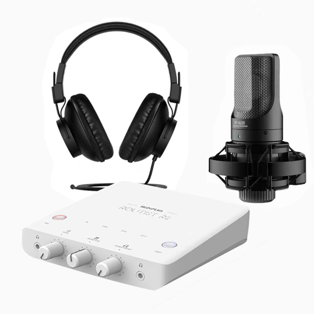 Midiplus R2 RS External USB Mobile Phone Bassoon Sound Card Desktop Laptop Live Streaming Recording Condenser Microphone