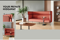 Causeuse en cuir design design Modern Frank Lobby d'hôtel espace public Meubles de salon Ensemble de canapés modulaires