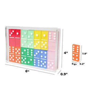 Dominos en acrylique personnalisés en gros d'usine avec LOGO imprimable Double Neuf Application Universelle - Product Image 2