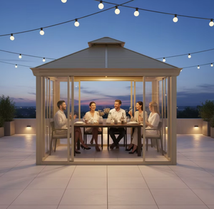 Gazebo de Aluminio <span class=keywords><strong>para</strong></span> Exteriores, Impermeable, 12x14, con Pantalla Extraíble, <span class=keywords><strong>para</strong></span> Jardín Residencial, Precio de Fábrica - Product Image 3