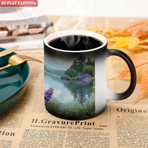 Frosted Black <b>Ceramic</b> <b>Mug</b> 11oz Sublimation Printing Heat Activated Cup For Custom Art Design - Product Image 5