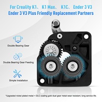 Kit de Engranajes de Extrusora de Acero Endurecido DLC Mejorado con Rodamientos Dobles para Creality K1, K1 Max, K1C, Ender-3 V3, Ender-3 V3 Plus