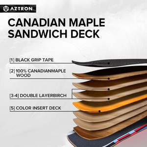 Tabla de Surf <span class=keywords><strong>Skate</strong></span> AZTRON para Adultos, Cruiser Terrestre con Ruedas, Tabla de Surf <span class=keywords><strong>Skate</strong></span> de Madera para Principiantes - Product Image 4