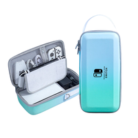 Casing portabel Nintendo Switch OLED Travel Game penutup ritsleting pelindung cangkang keras EVA penyimpanan PU tas pembawa untuk Joy-Con