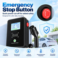 7kW 交流电动汽车充电站 GB/T Type 2 J1772 32A RFID WiFi 蓝牙 Tuya App IP67 壁挂式充电盒 带CE TUV UL 认证 批发供应商