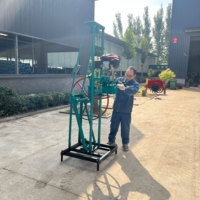 Machine de forage de puits d'eau de 80 m, alimentée à l'essence, portable, avec moteur, certifiée ISO9001