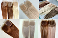 Cheveux Humains Remy de Qualité Supérieure, Dentelle Transparente 4*4 5*5, Closure Sans Colle, Lot de Cheveux Bruts Cambodgiens avec Closure