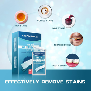 2025 nuovo arrivo strisce bianche brillanti per lo sbiancamento dei denti con sorriso Logo personalizzato 14 trattamenti sensibili gratis - Product Image 3