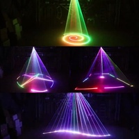 Lumière laser disco anime RGB à motif couleur pleine 2W avec contrôle DMX512, refroidissement par air, gradation pour fête et mariage