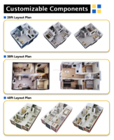 Mobil-home confortable extensible de 20 pieds en conteneur maritime en acier, préfabriqué, pour la quarantaine en Italie