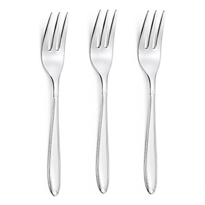 Ensemble de 3 fourchettes à dessert en acier inoxydable (15,2 cm) KAPPA Chrome poli CVL180C3 - Product Image 2