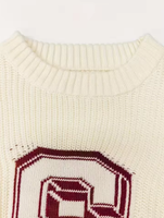 Pull en tricot décontracté pour homme avec logo personnalisé OEM&ODM, 100% coton, jacquard, design numérique, pull en tricot ample