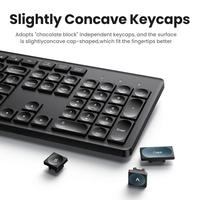 UGREEN KU004 Wireless Keyboard 2.4GHz 104 Keys Layout for Laptop Desktop Windows Mac OS PC Accessories English Keycaps