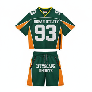 Camiseta Deportiva Unisex Personalizada con Estampado de Fútbol, Corte Holgado, 100% Poliéster Malla, Estilo Retro, para Baloncesto y Fútbol - Product Image 2