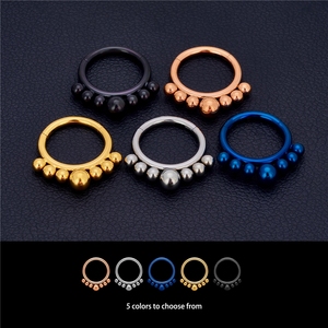 Anneaux de nez, clickers de septum, boucles d'oreilles, bijoux de piercing pour cartilage, hélix, daith, <span class=keywords><strong>lobe</strong></span> d'<span class=keywords><strong>oreille</strong></span> en Titane ASTM F136 et G23, pour femmes, mode - Product Image 4