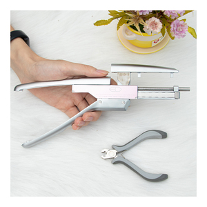 6D 2 phần mở rộng Tóc máy 100% Brazil 5 hàng 6D tóc con người mở rộng nghề 6d-2 phần mở rộng tóc công cụ - Product Image 1