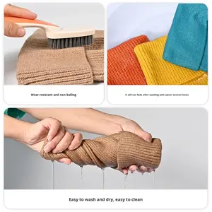 Bonnet tricoté personnalisé en fibre acrylique de haute qualité, best-seller hiver, polyvalent, sportif, épais, chaud, multicolore, pour le froid - Product Image 6