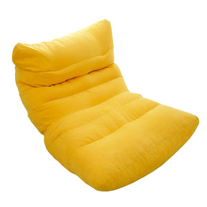 Sofá perezoso tipo bean bag, tatami convertible, asiento suave para sala de estar, dormitorio, balcón, mueble color amarillo limón - Product Image 1