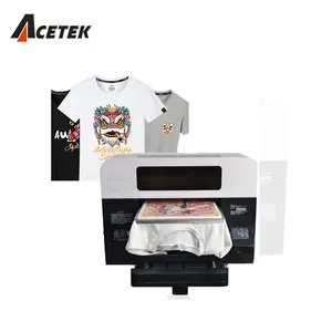 Multicolor Dtg Digitale Flatbed Printer A3 Voor T-shirt Uv Drukmachine