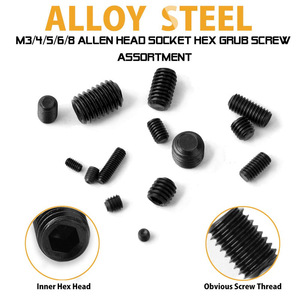 300Pcs Black Hex <b>Socket</b> Set Screws M2 5 To M8 12 Alloy Steel DIN916 Boxed Set For Diy Projects - Product Image 5