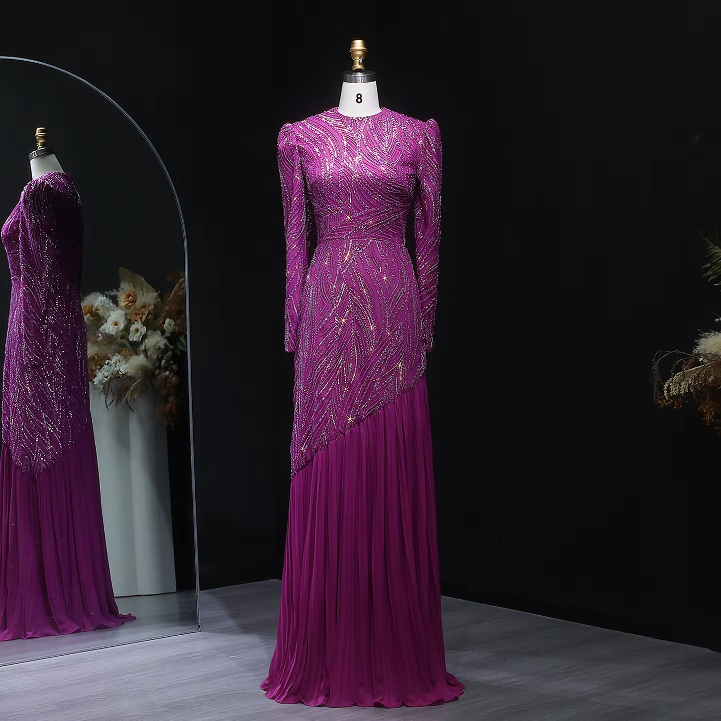 Shop Online Magenta And Gold Dress Luxurious Satin Material | Alibaba.com